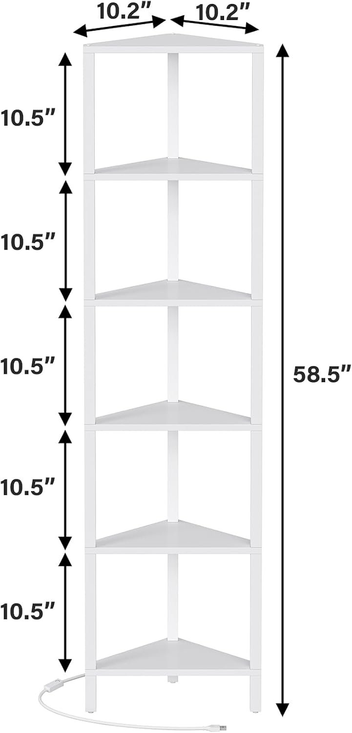 Corner Bookshelf with Integrated LED Lighting - Image 2