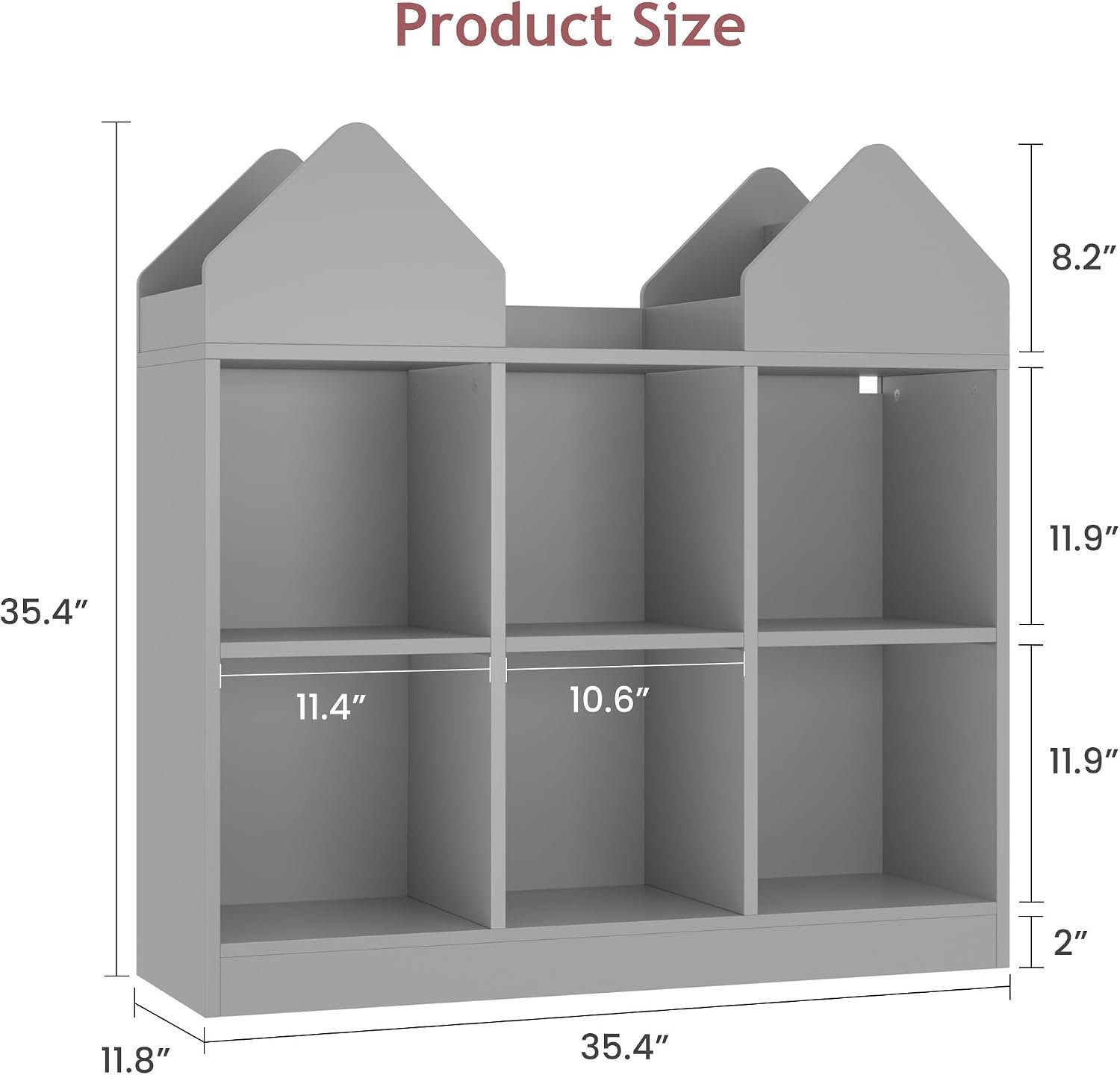 Bookshelf Organizer with Integrated Toy Storage - Image 2