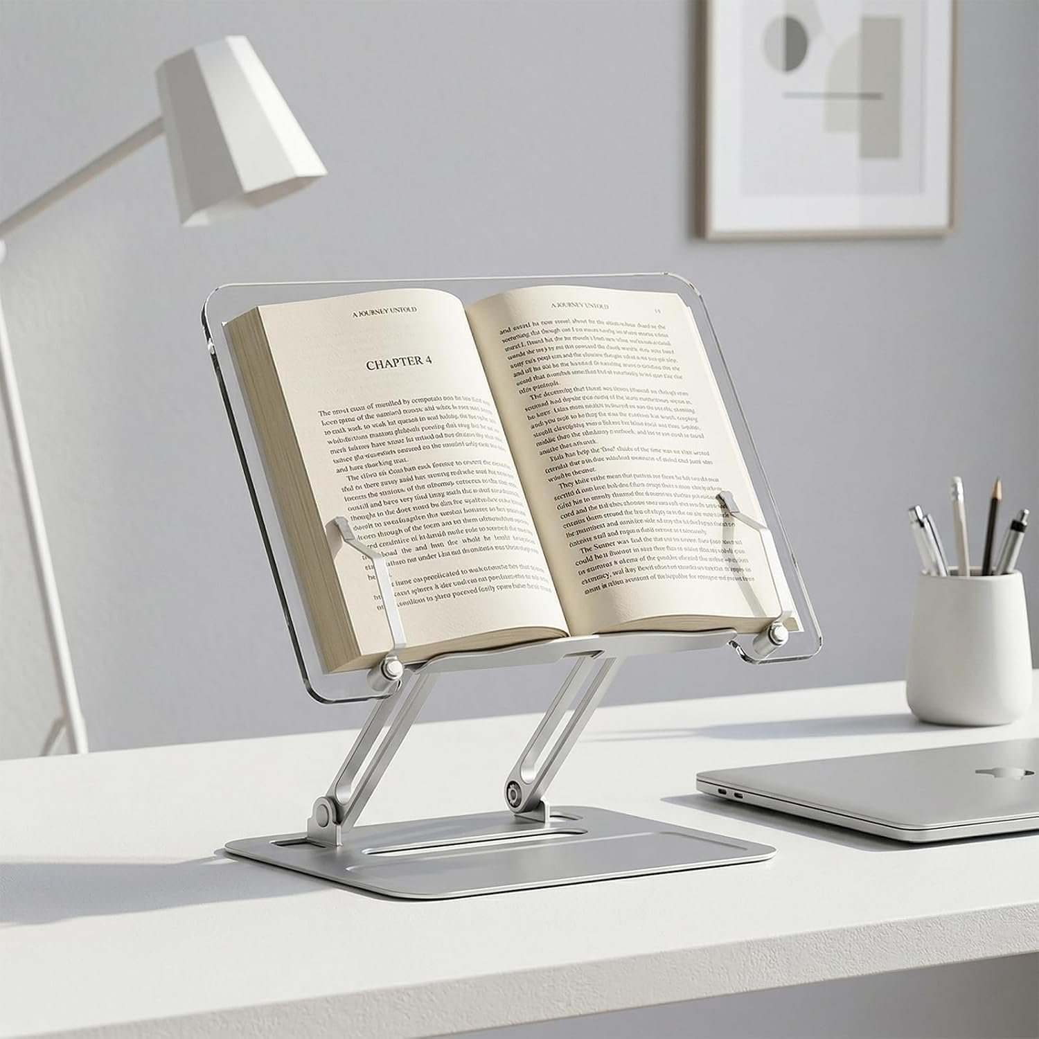 Acrylic Reading Stand for Books, Recipes and Music Sheets