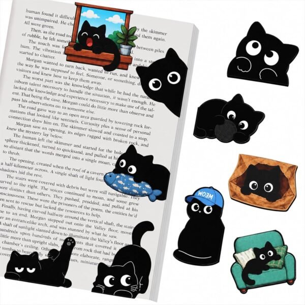 Cat-Shaped Magnetic Bookmarks for Reading