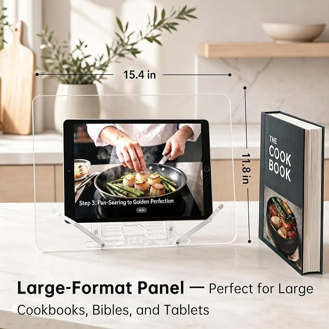 Adjustable Cookbook Stand for Kitchen Counter - Image 2