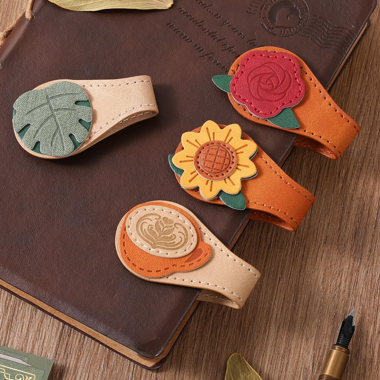 Vintage Magnetic Leather Bookmarks for Books - Image 2