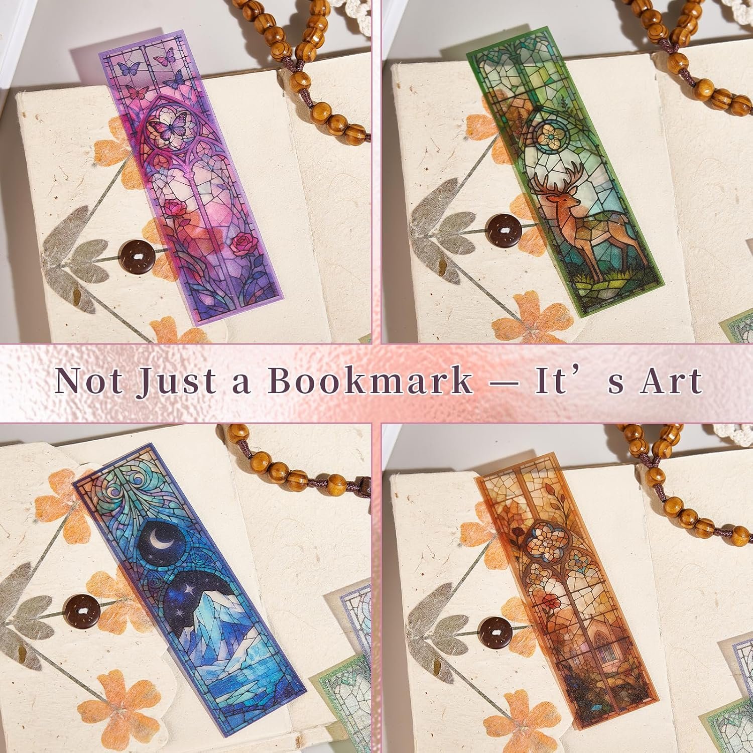 Decorative Stained Glass Style Bookmarks for Readers - Image 2