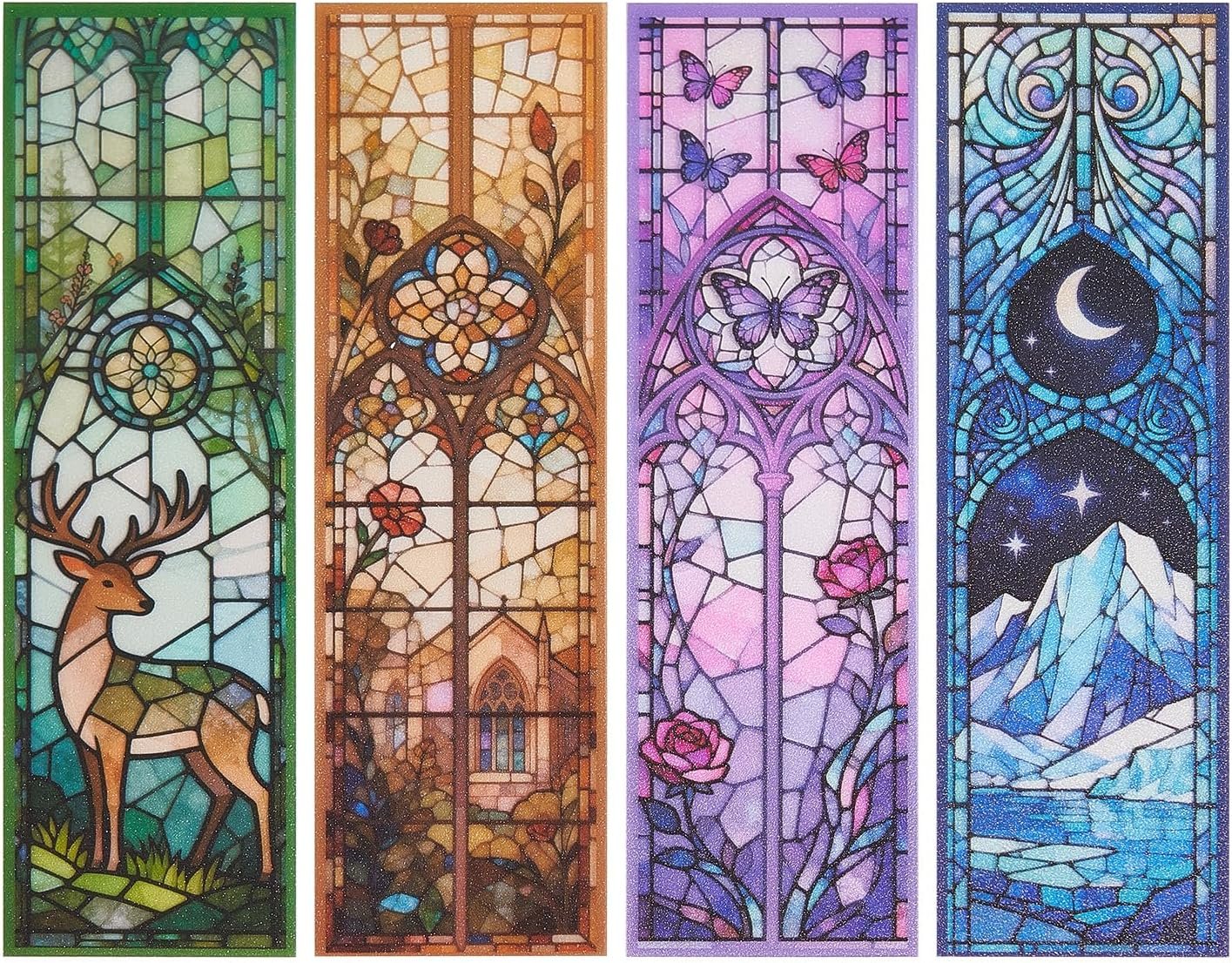 Decorative Stained Glass Style Bookmarks for Readers