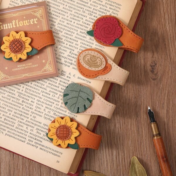 Vintage Magnetic Leather Bookmarks for Books