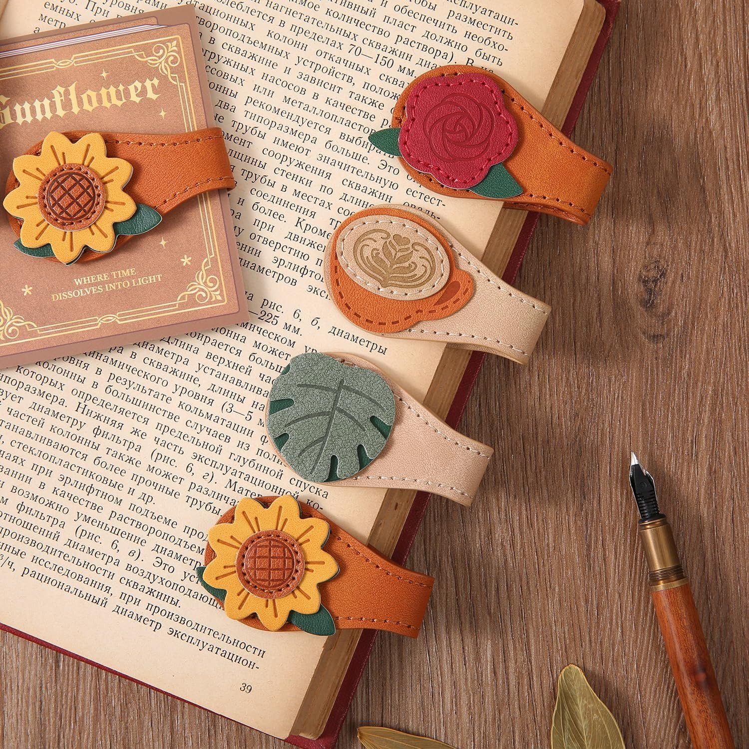Vintage Magnetic Leather Bookmarks for Books